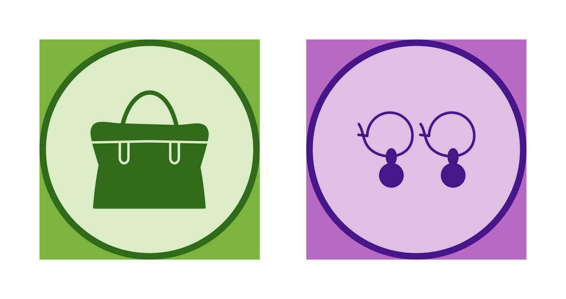 Bag and Earrings Icon vector