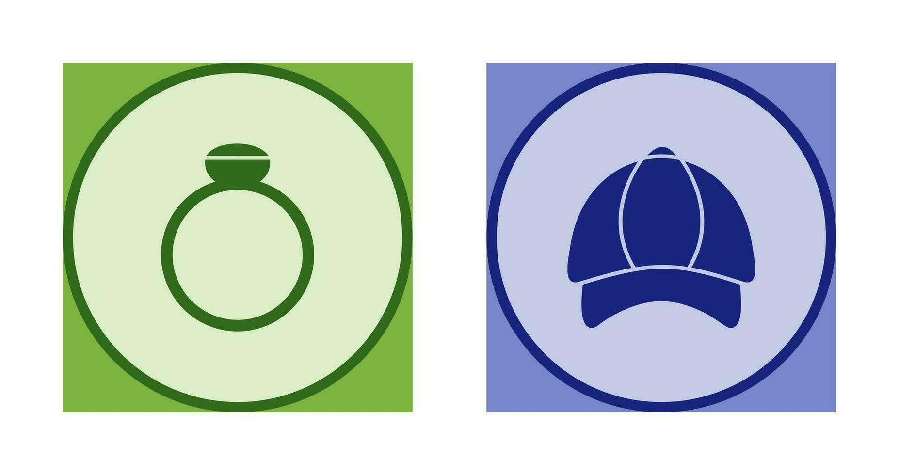 Ring and P Cap Icon vector
