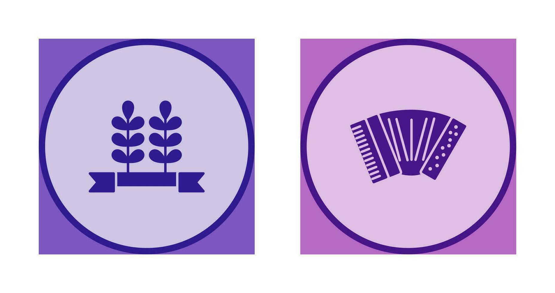 Accordion a d Wheat Icon vector
