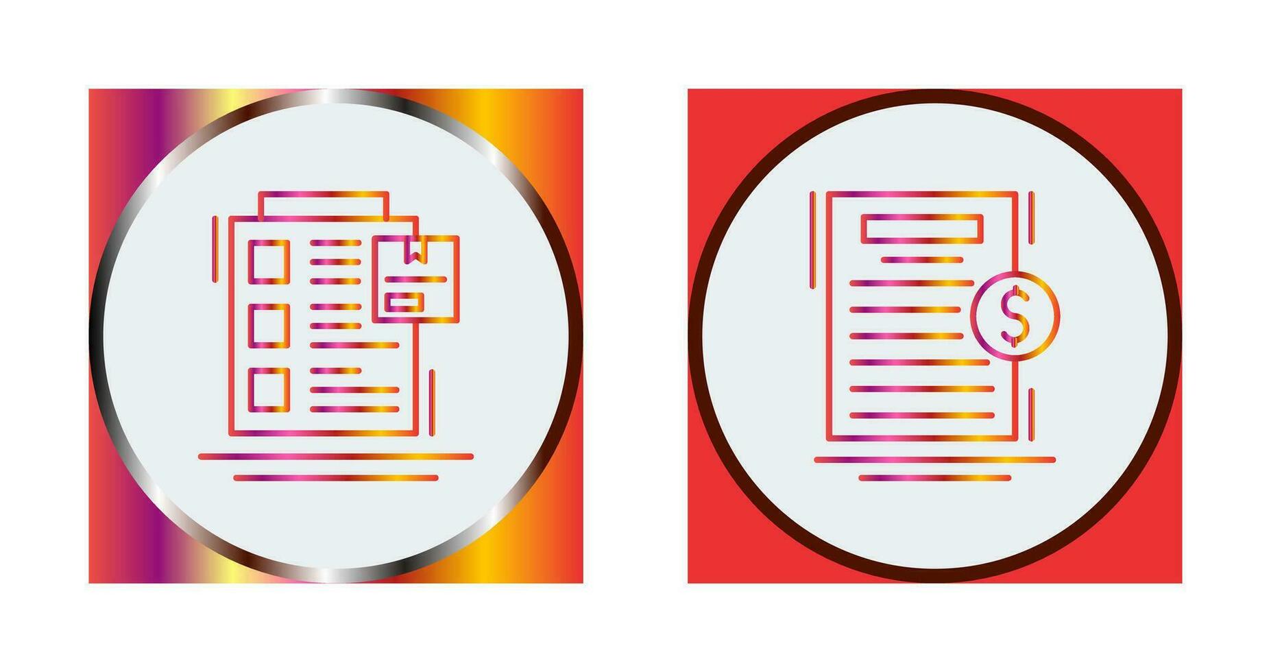 Order List and Your Bill Icon vector