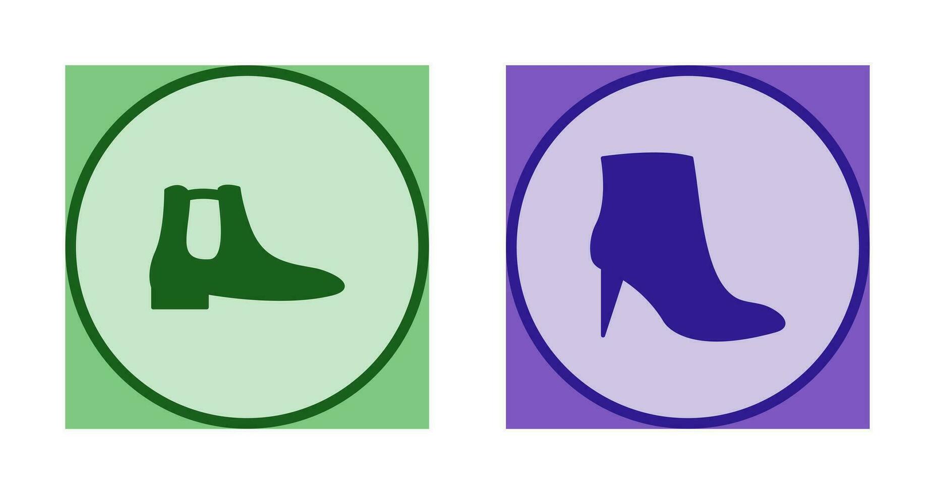 Men Boots and high heels Icon vector