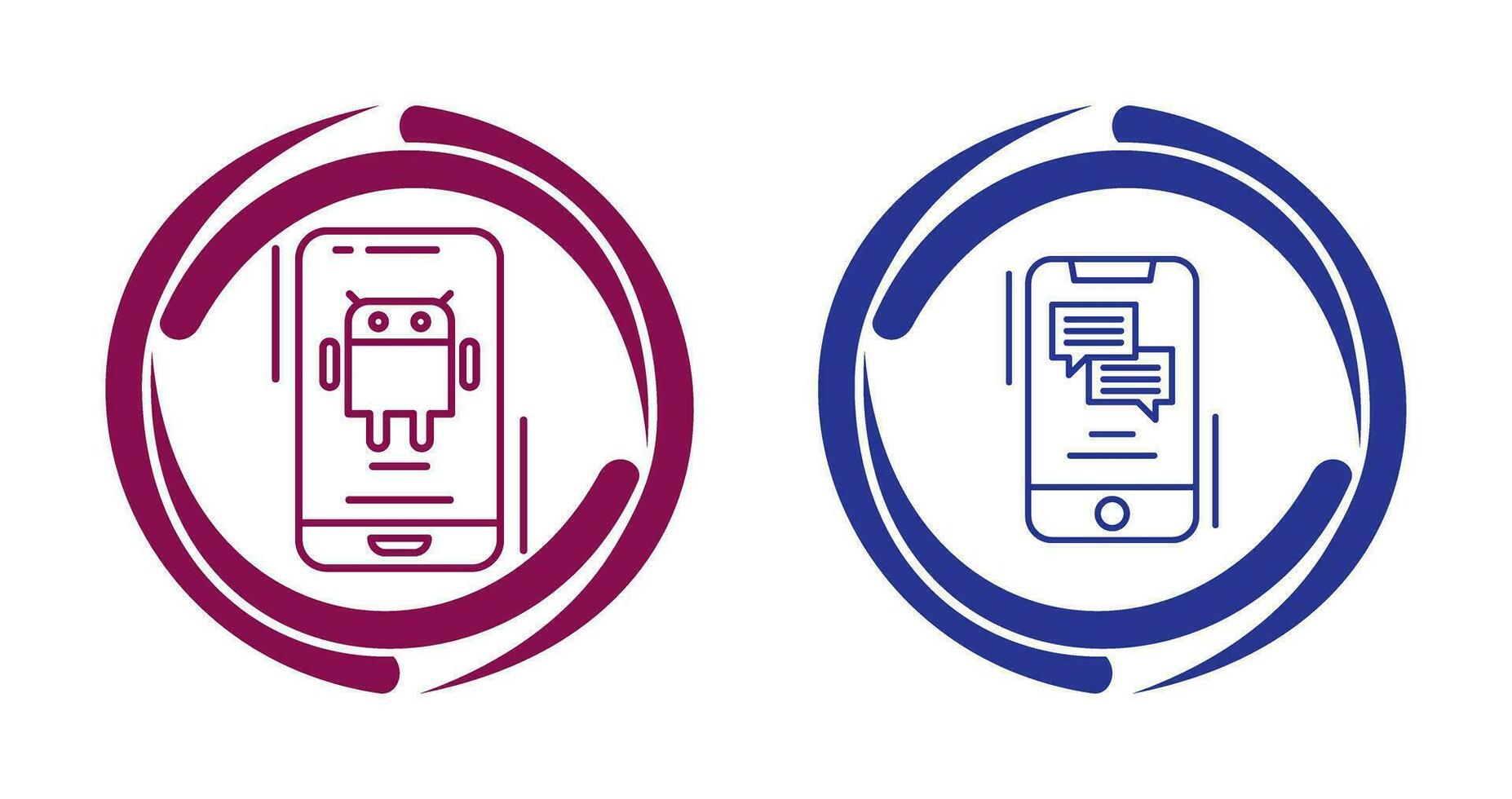 Android and Text Icon vector