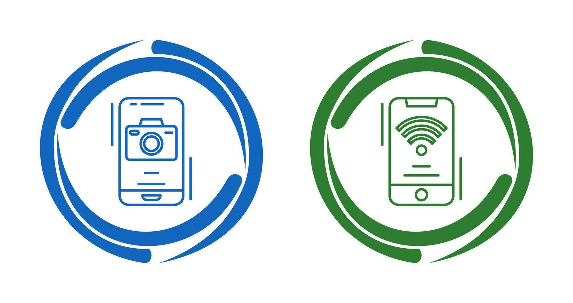 Camera and Wifi Signal Icon vector