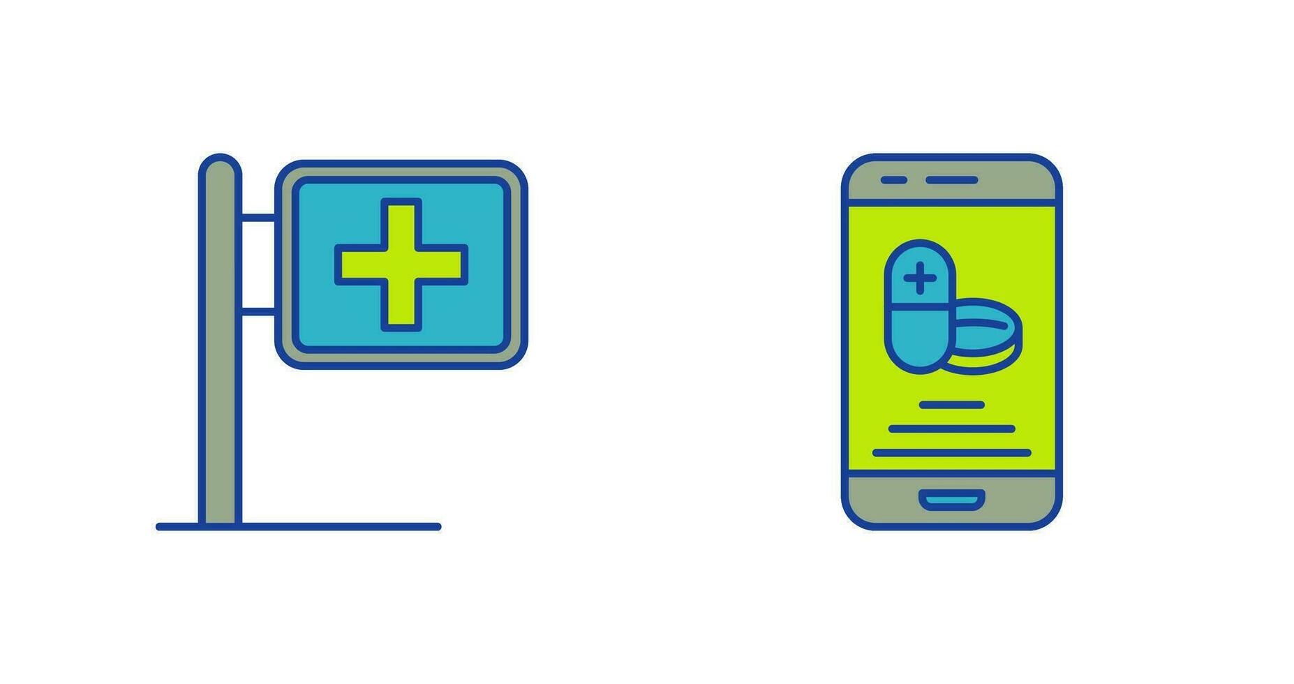 Signboard and Online Store Icon vector
