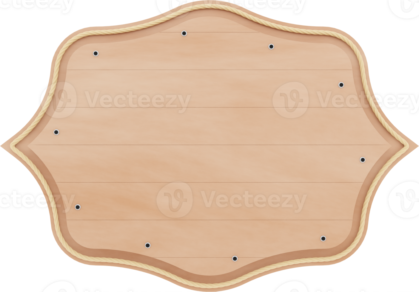 3D Beige Wooden Labels Illustrations png