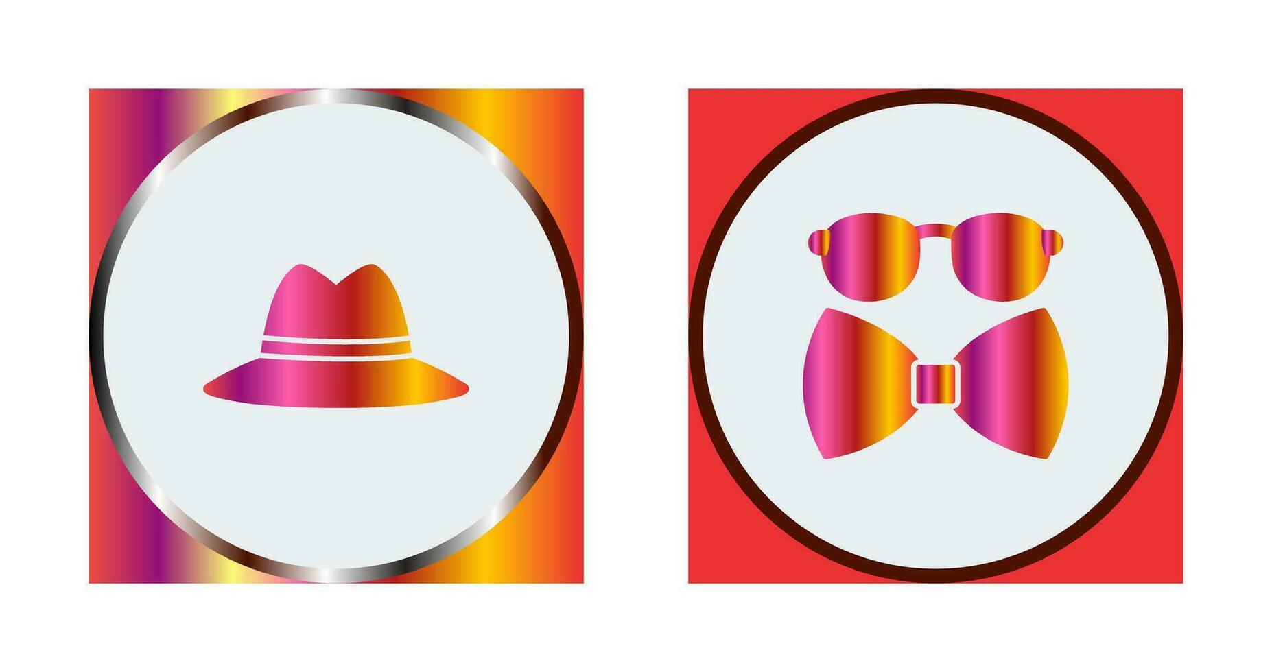 sombrero y hipster estilo icono vector