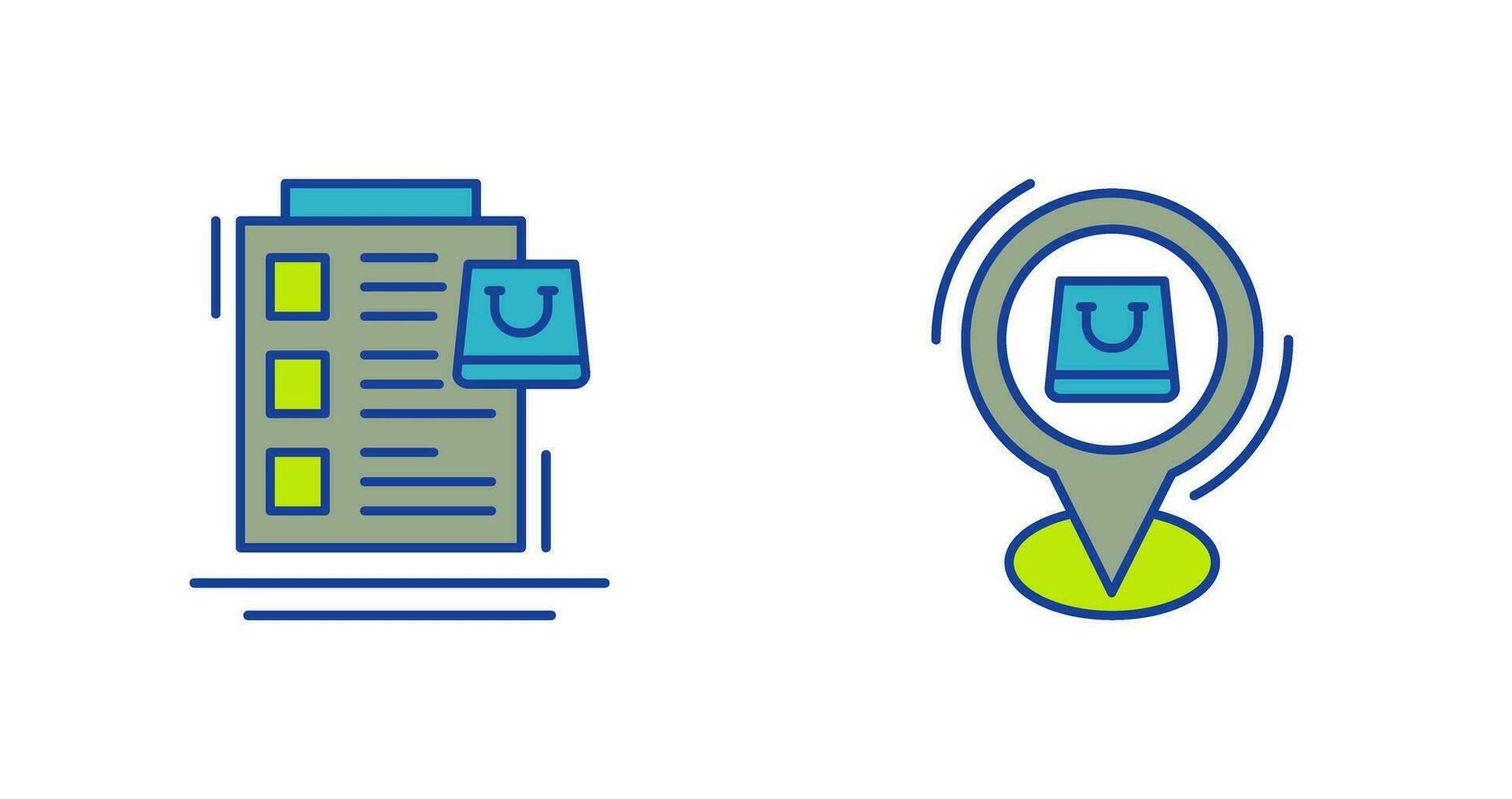 Wish List and Shop Location Icon vector