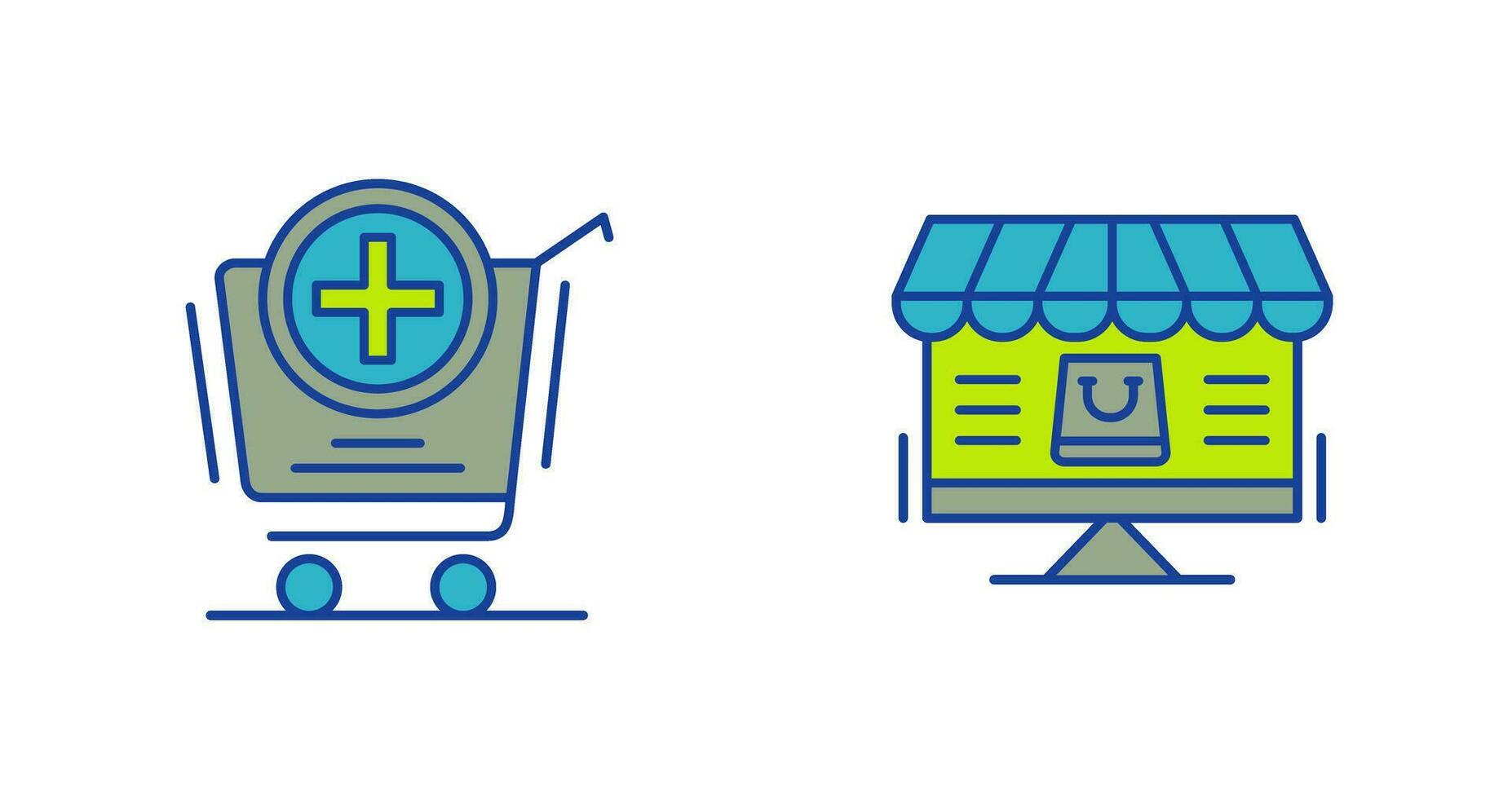 Add to Cart and Online Shopping Icon vector