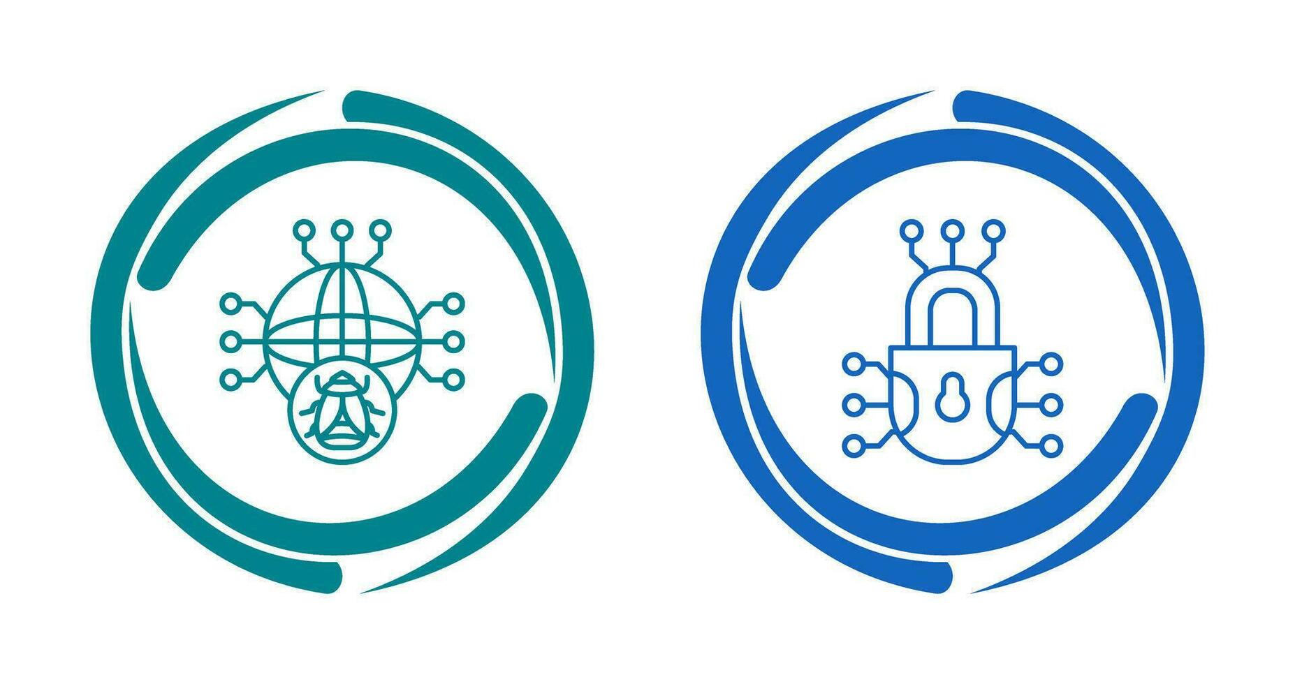 Global Malware and Cyber defence Icon vector