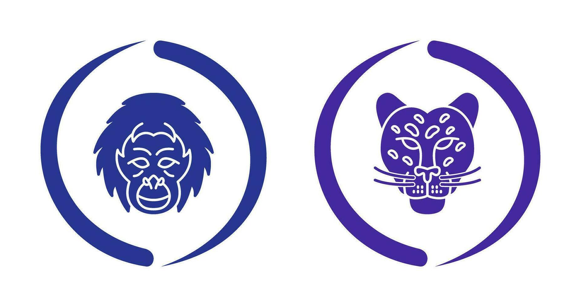 Orangutan and dangerous Icon vector