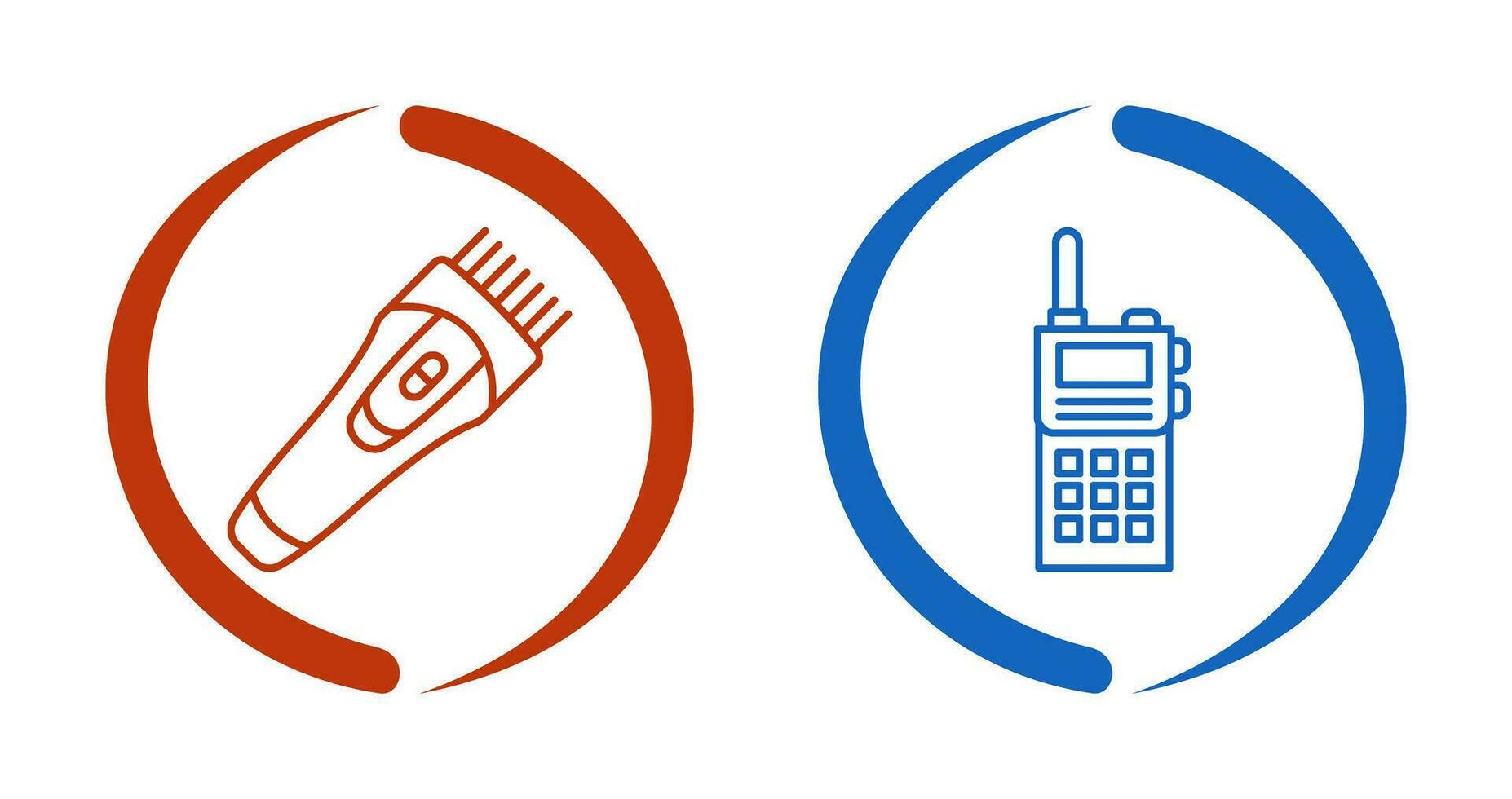 Trimmer and Communication Icon vector