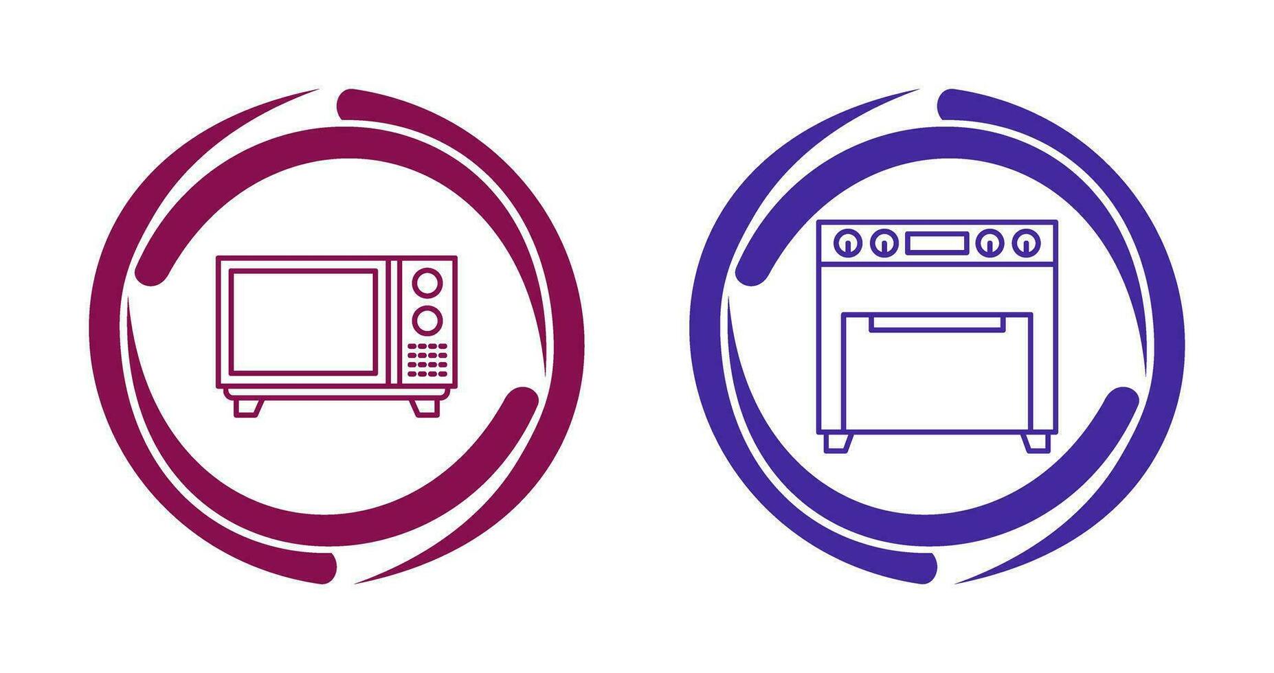 Microwave and Oven Icon vector