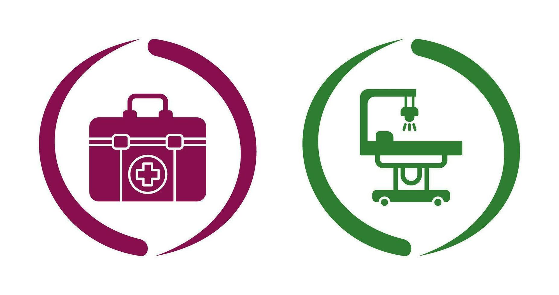 First Aid Kit and operating Room Icon vector