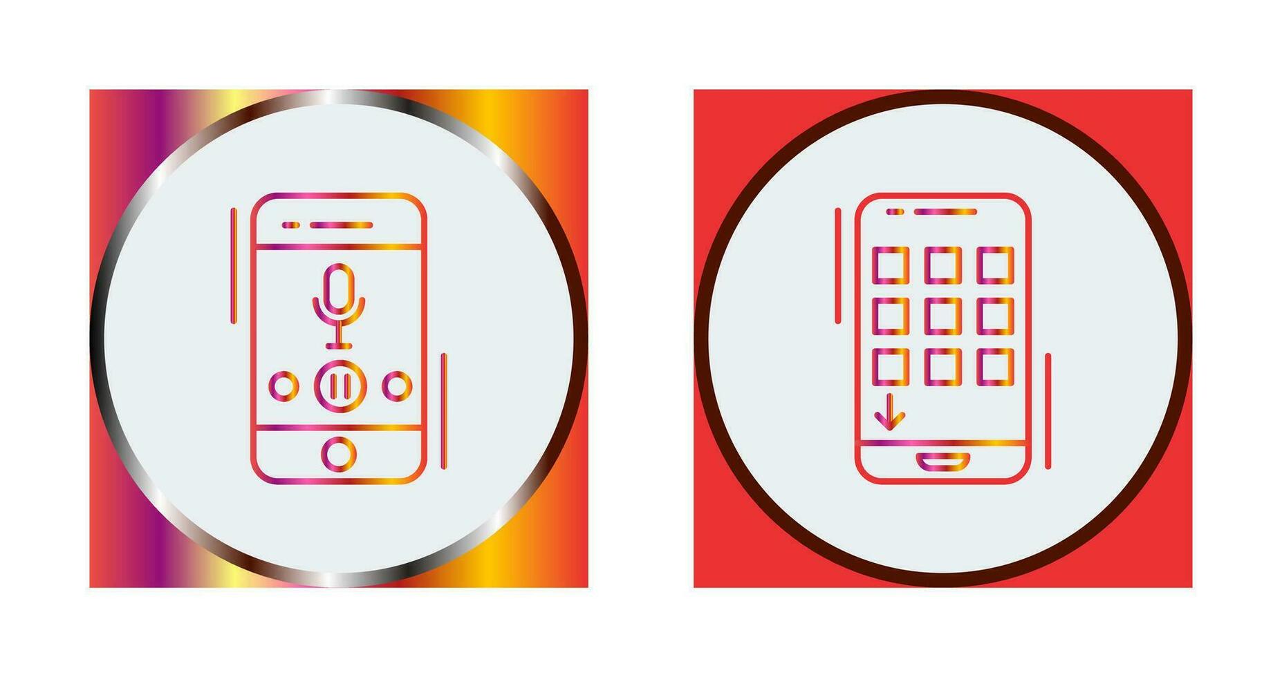 Voice Record and Device Icon vector
