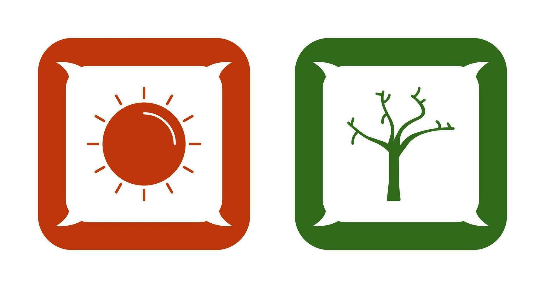 Sun and Tree Icon vector