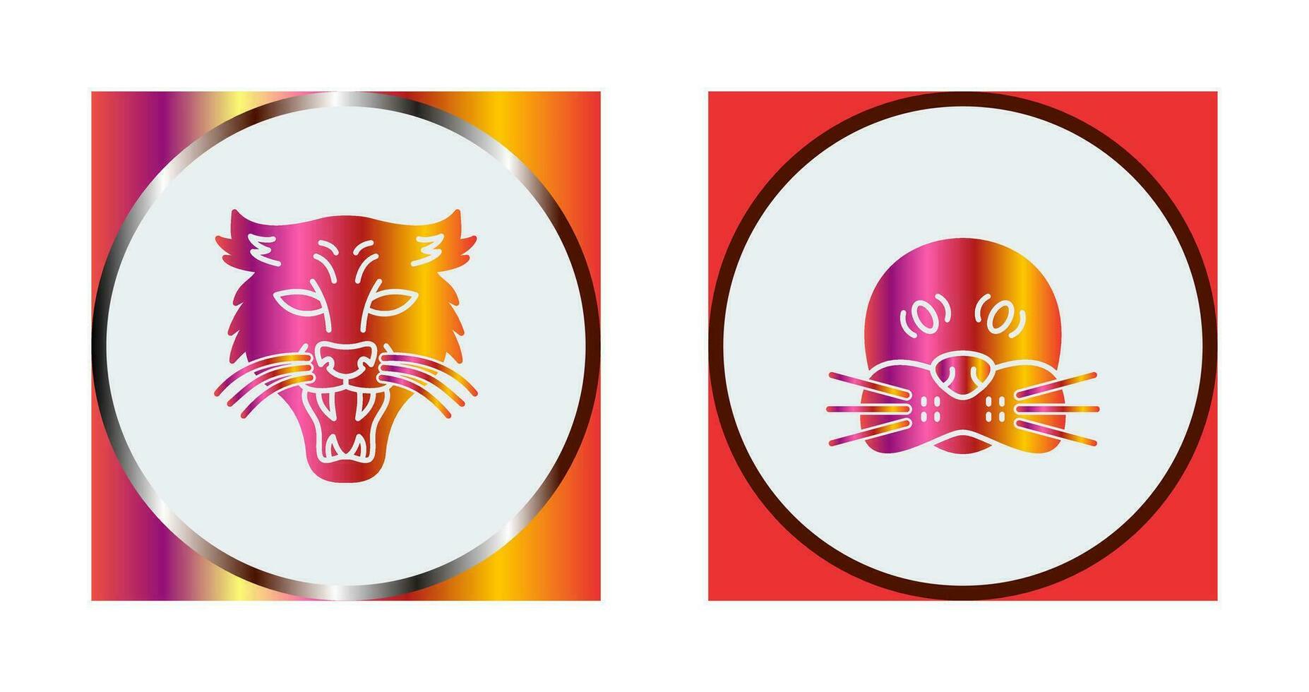 Puma and seal Icon vector