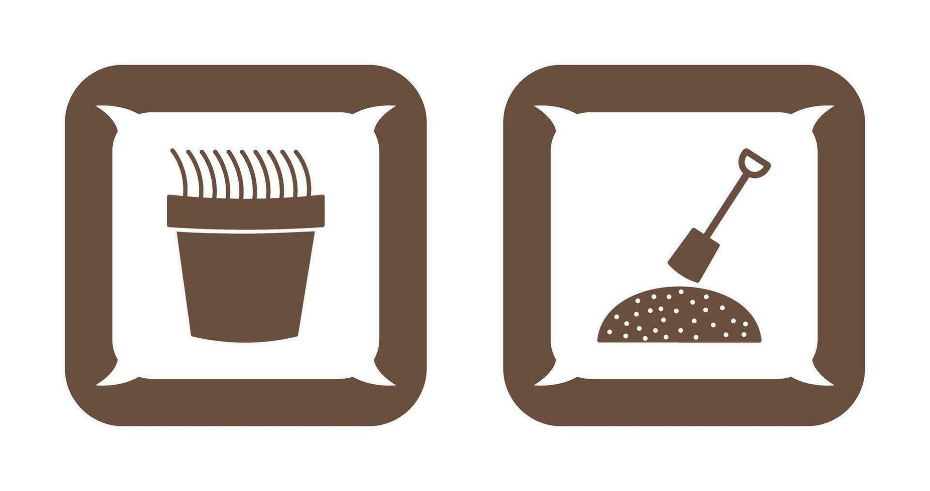 Gress Pot and Gardening Icon vector