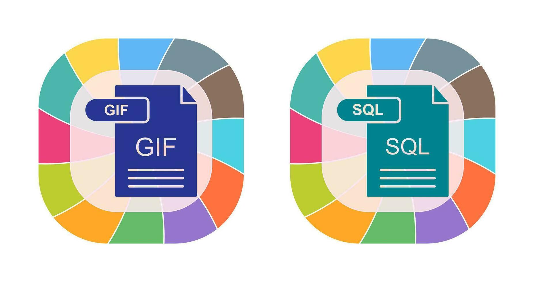 GIF and SQL Icon 32883002 Vector Art at Vecteezy