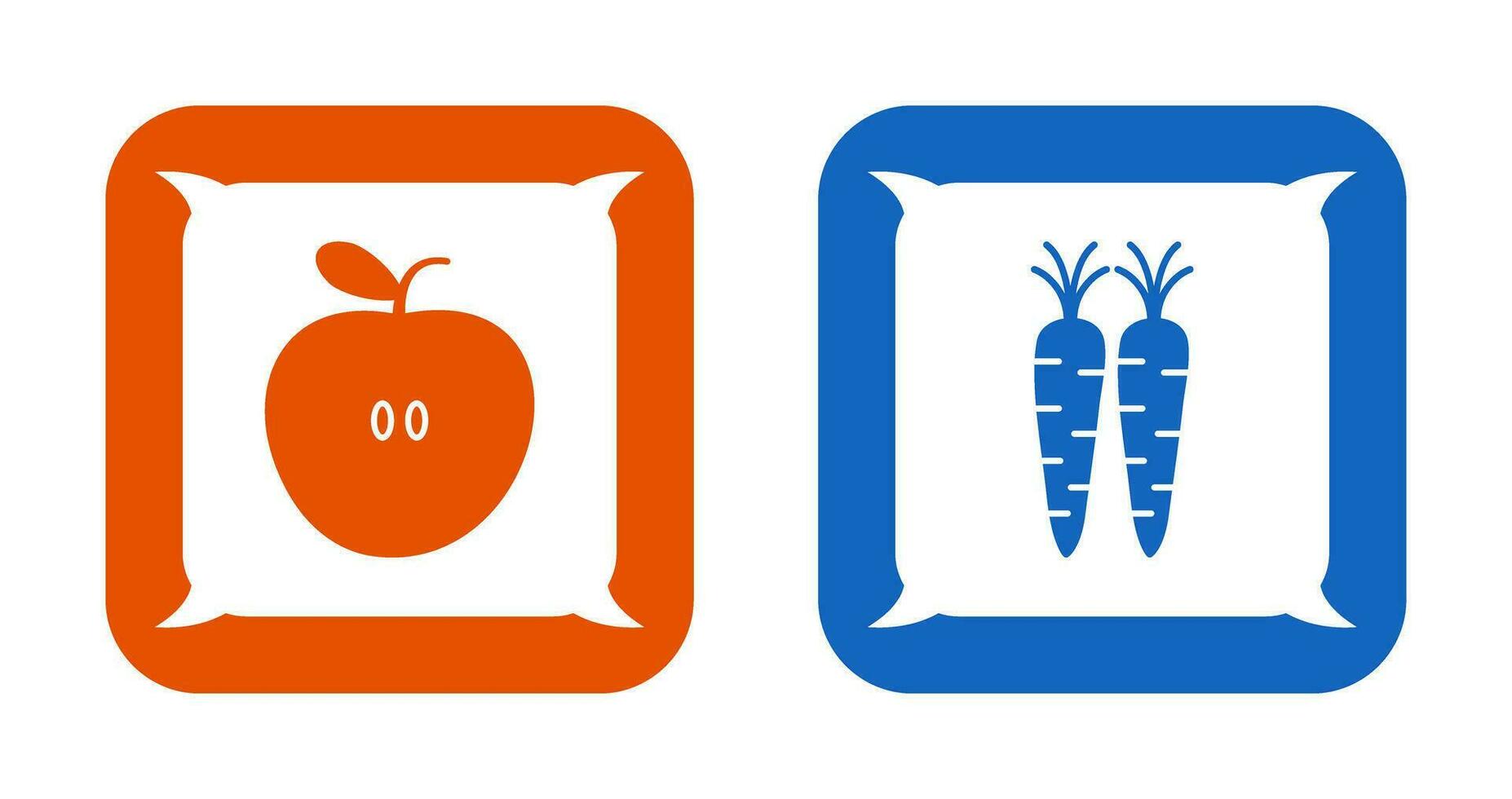 Apples and Carrots Icon vector