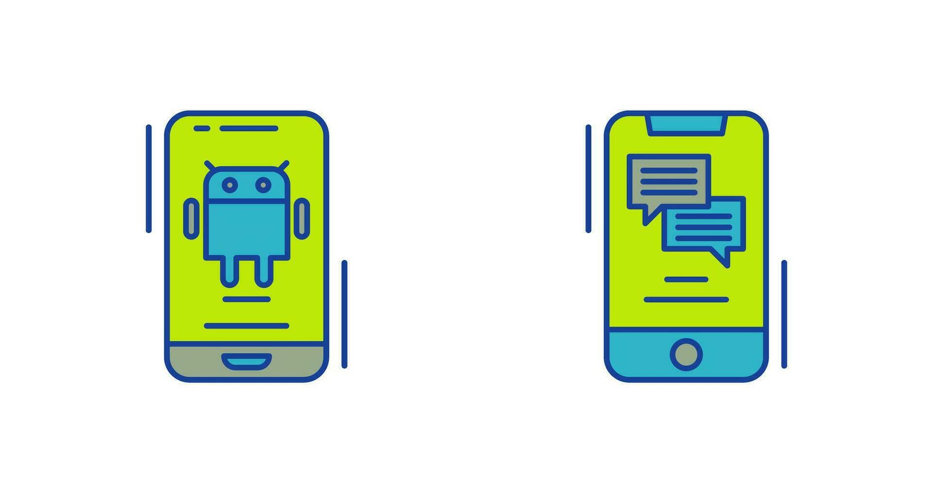 Android and Text Icon vector