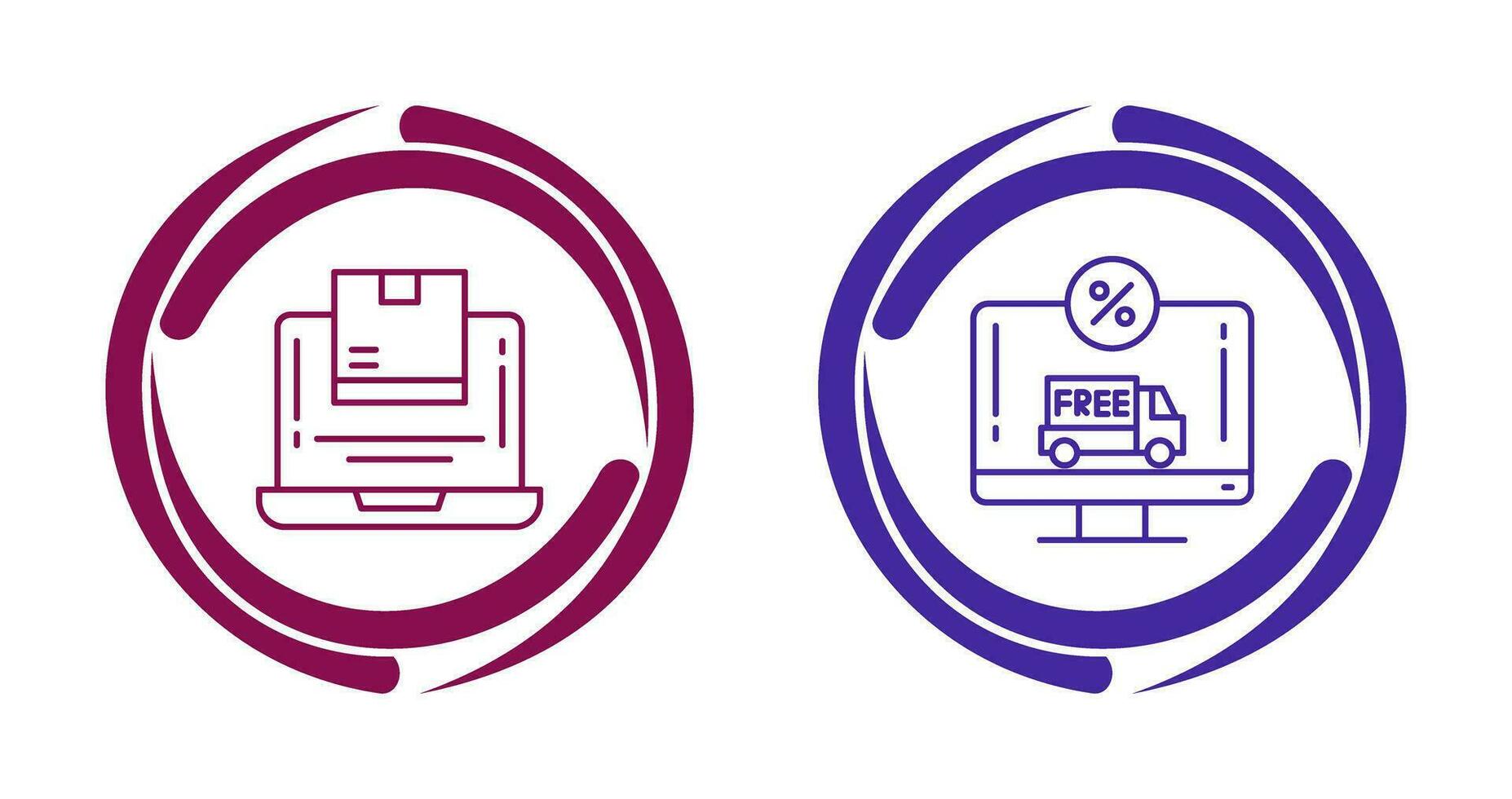 Delivery and Discount Icon vector