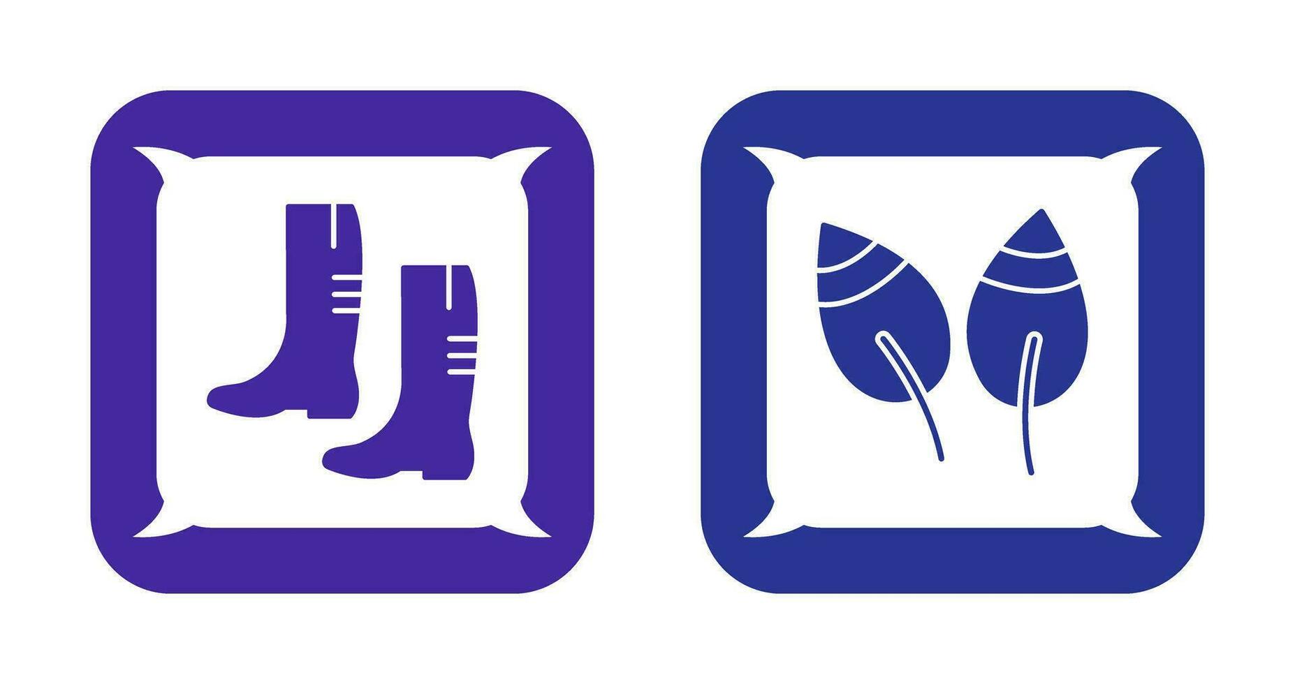 Gardening Boots and Leaves Icon vector