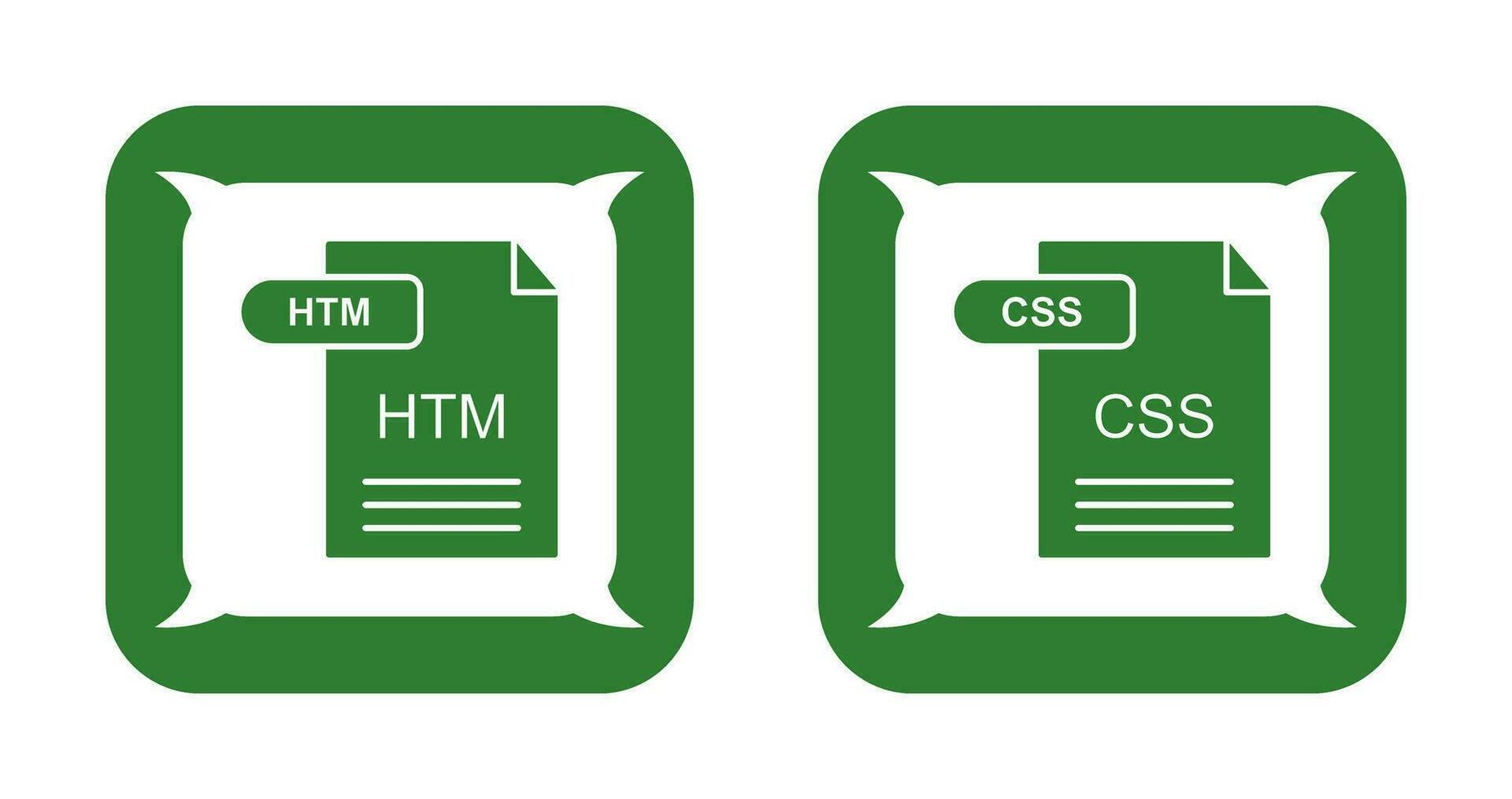 HTM and CSS Icon vector