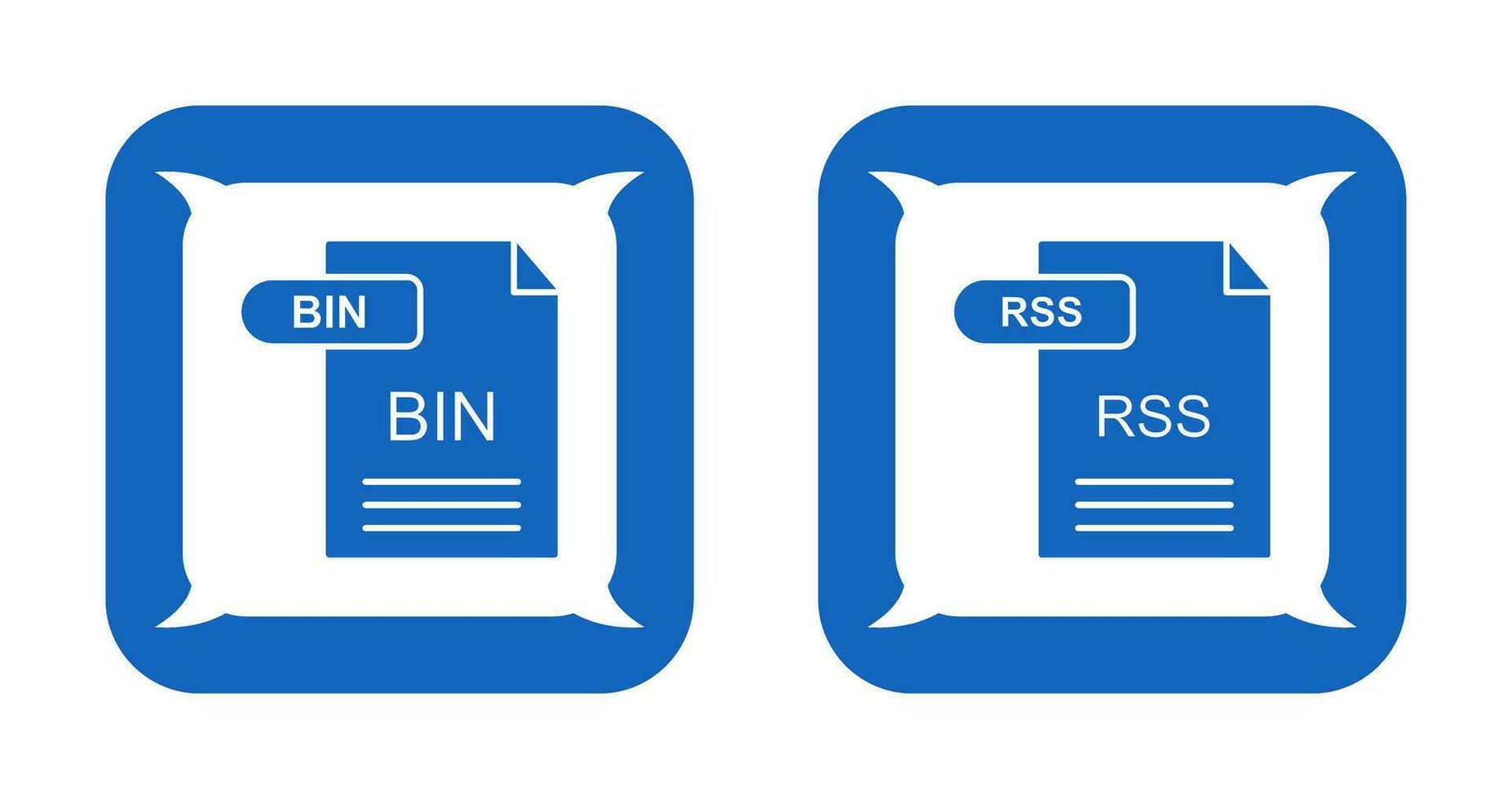 BIN and RSS Icon vector