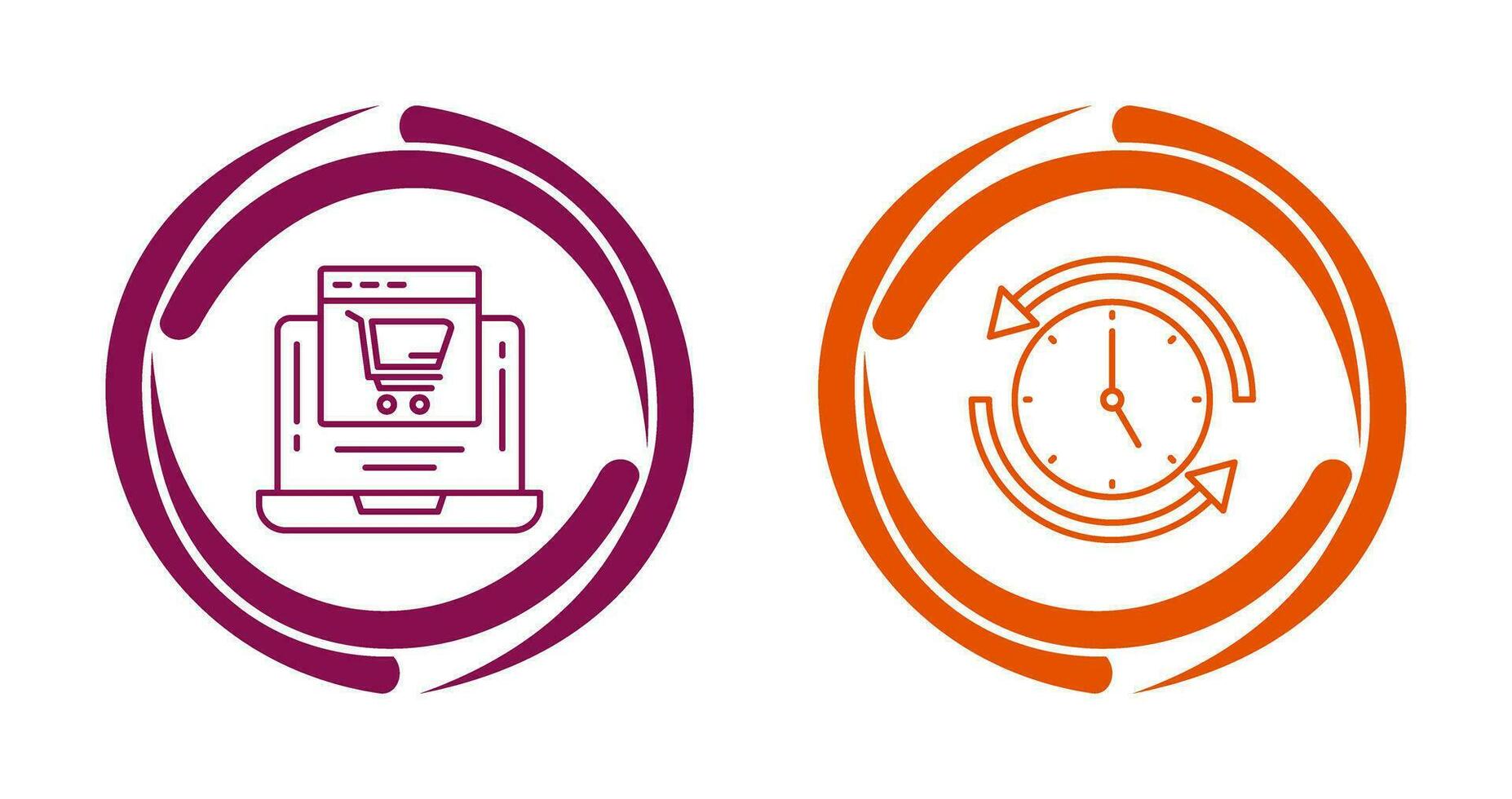 Add to Cart and Run time Icon vector