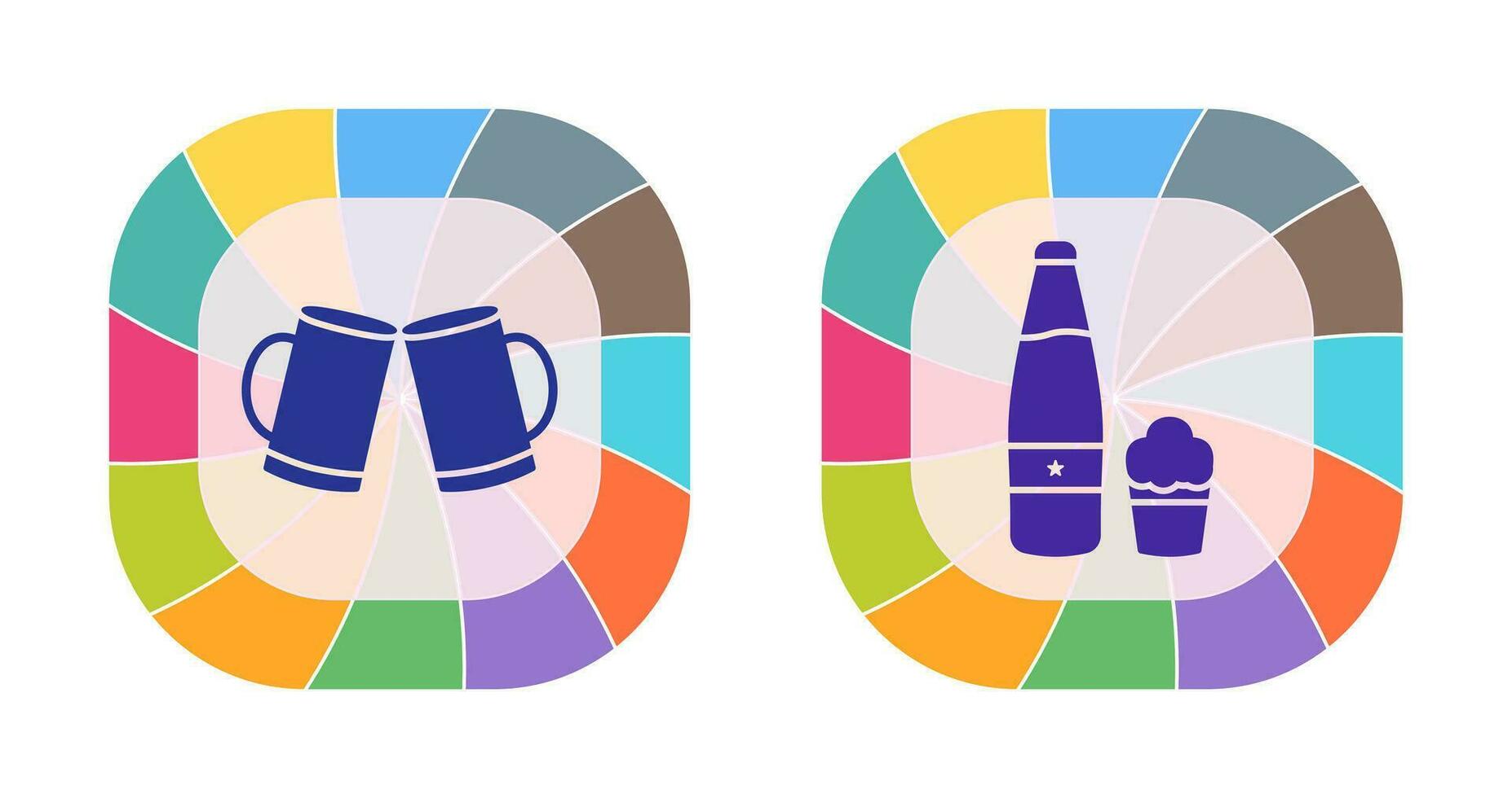 Beers Toasting and Beer Icon vector