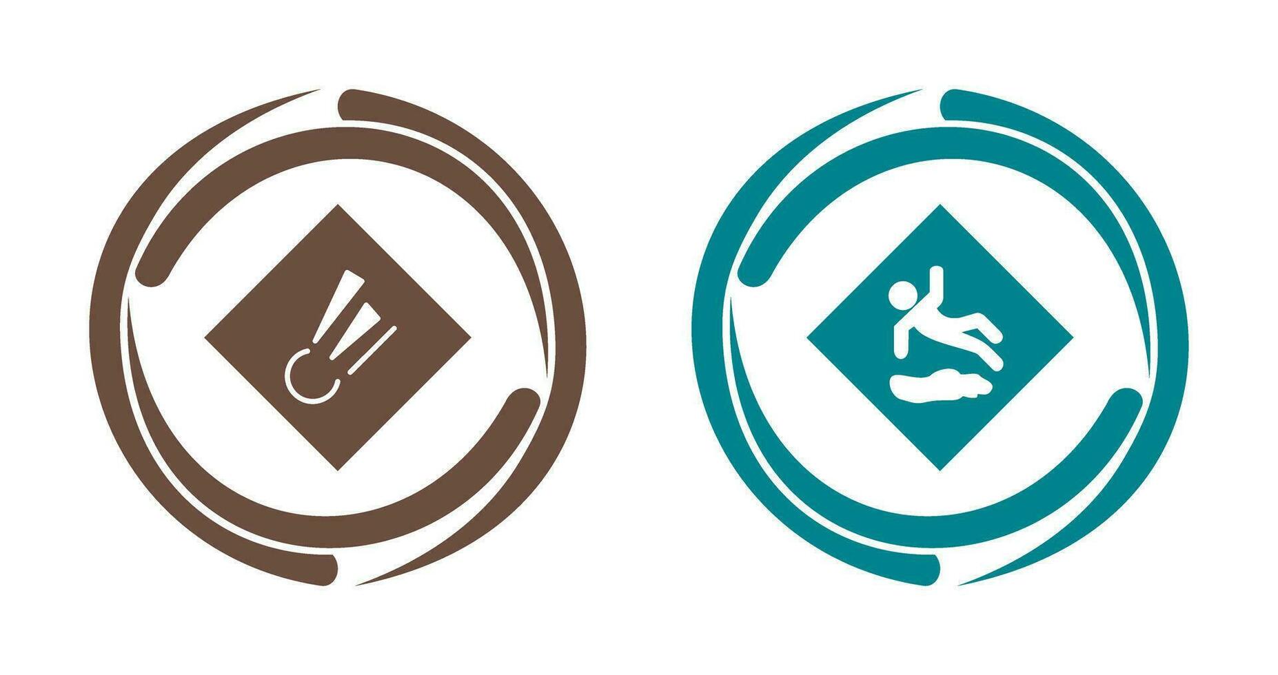 explosive material and danger of slipping  Icon vector