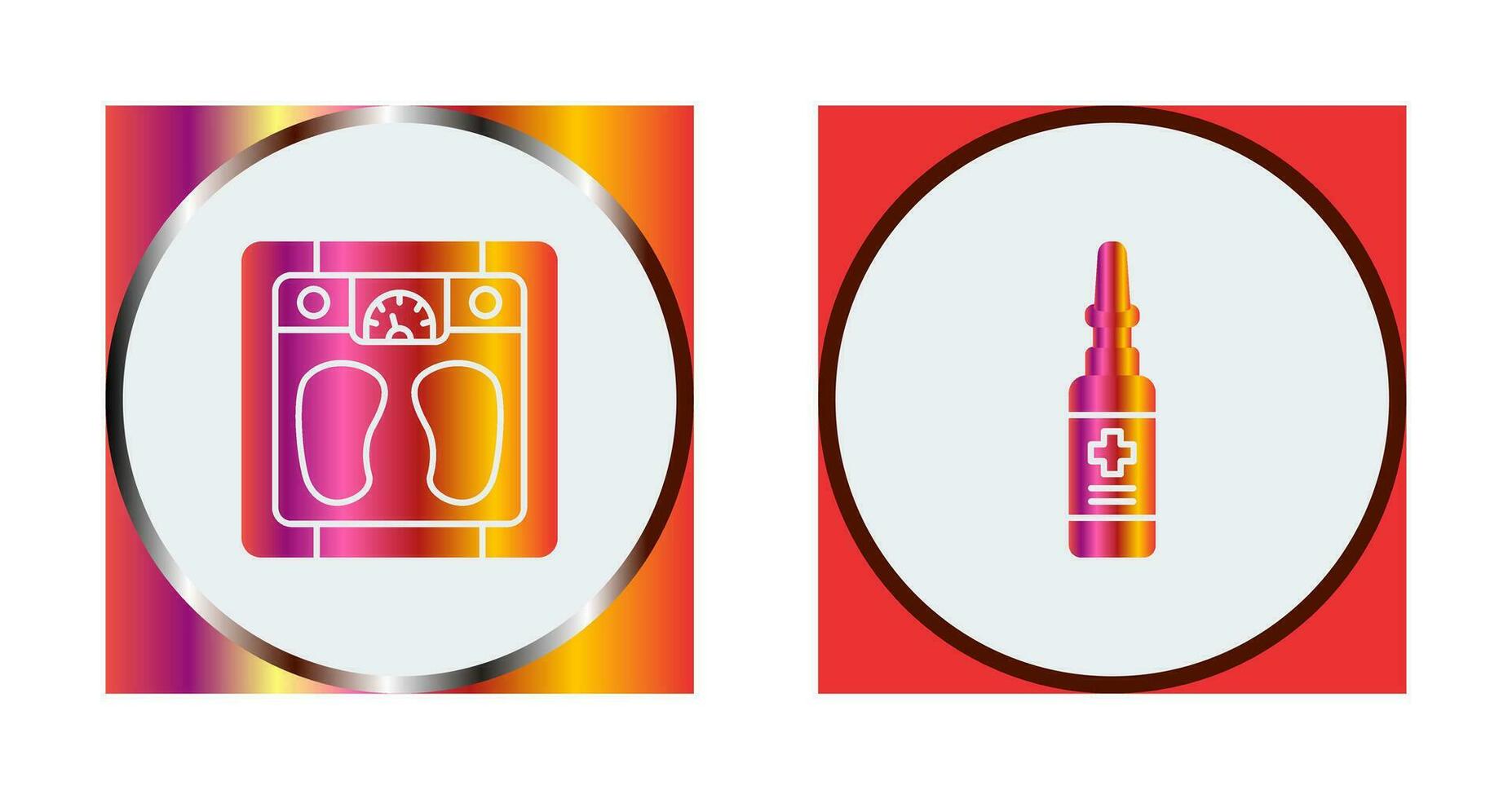 Weighing Scale and Nasal Icon vector