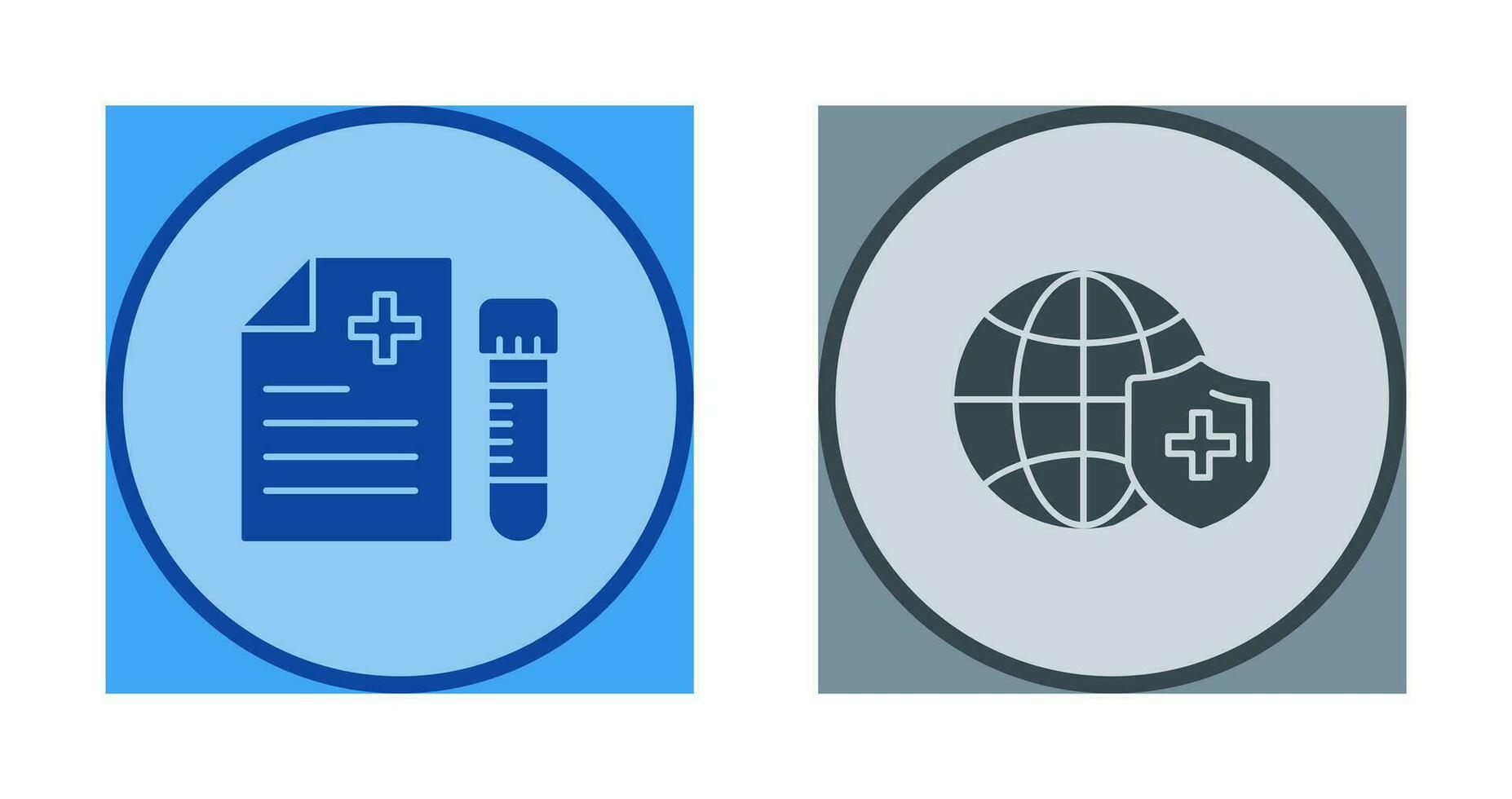 Blood Test and global Icon vector