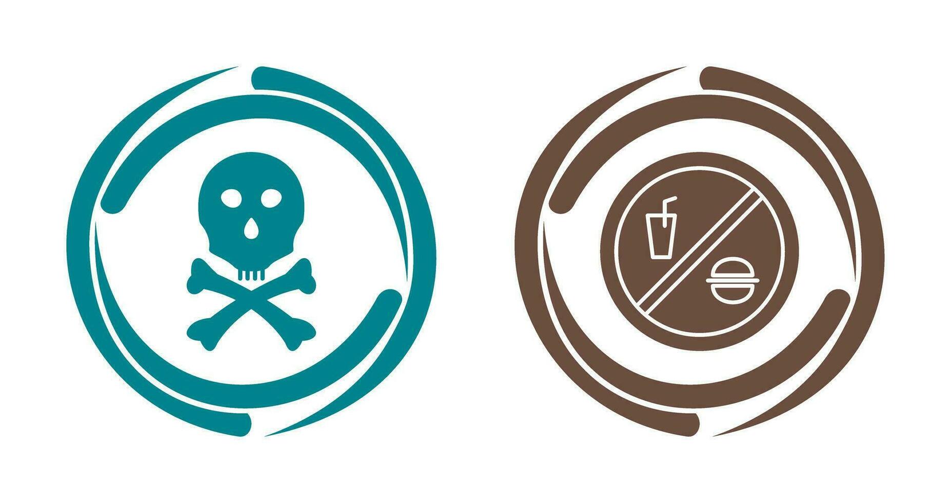 death sign and no foods or drink  Icon vector