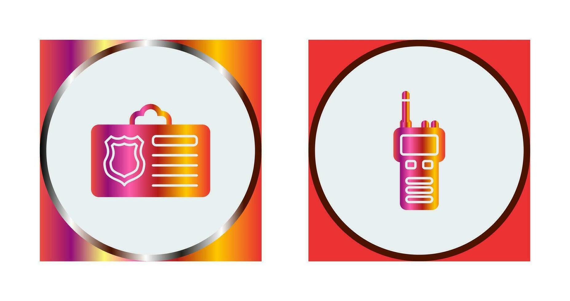 ID Card and talkie Icon vector