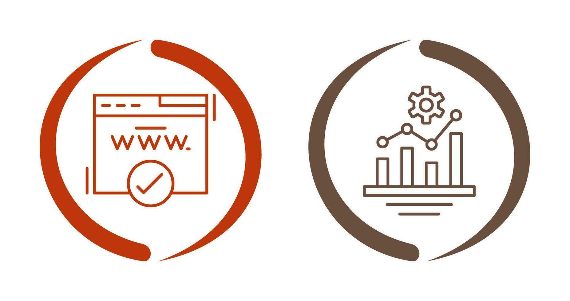 Domain and Bar Icon vector
