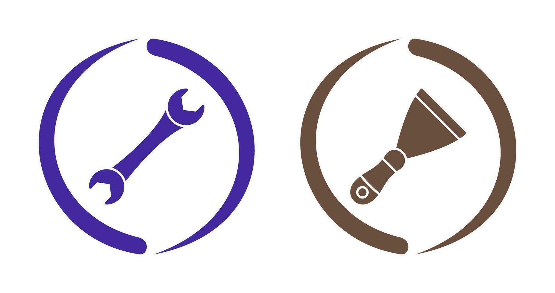 Spanner and Spatula Icon vector