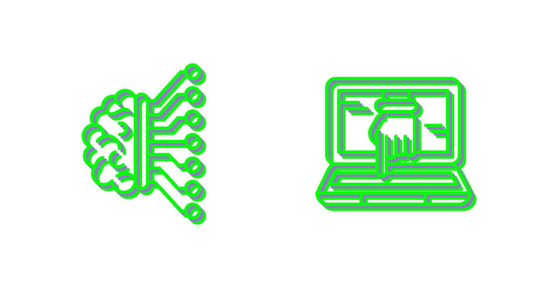 Machine Learning and Hacking Icon vector