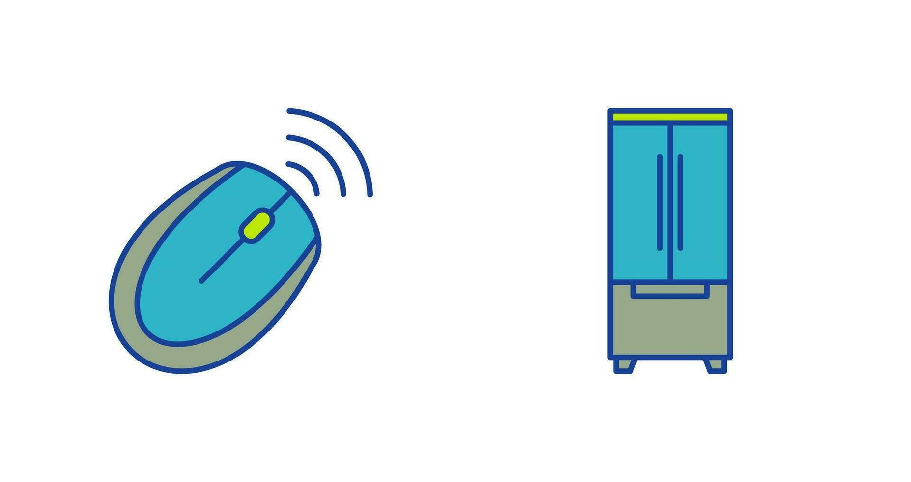 Mouse and Refrigerator Icon vector
