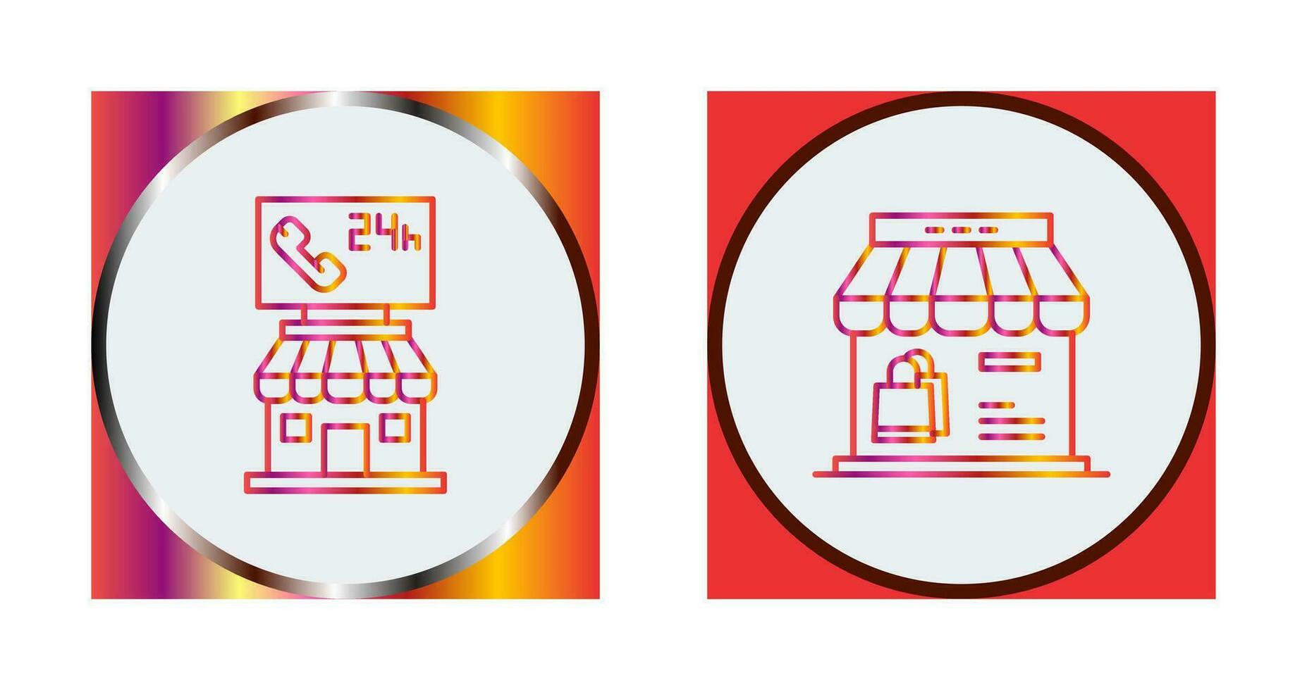 24 Hour and Store Icon vector