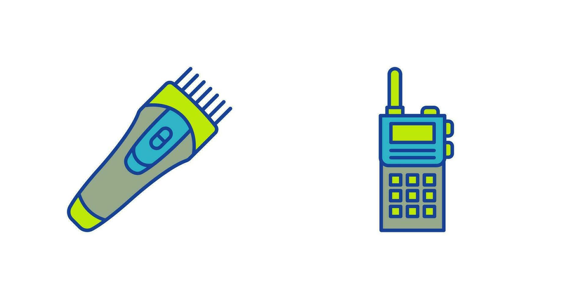 Trimmer and Communication Icon vector