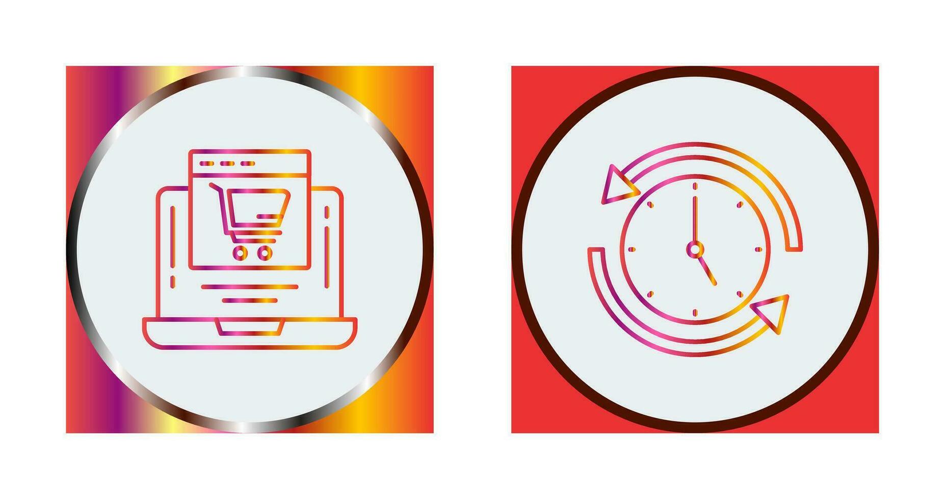 Add to Cart and Run time Icon vector