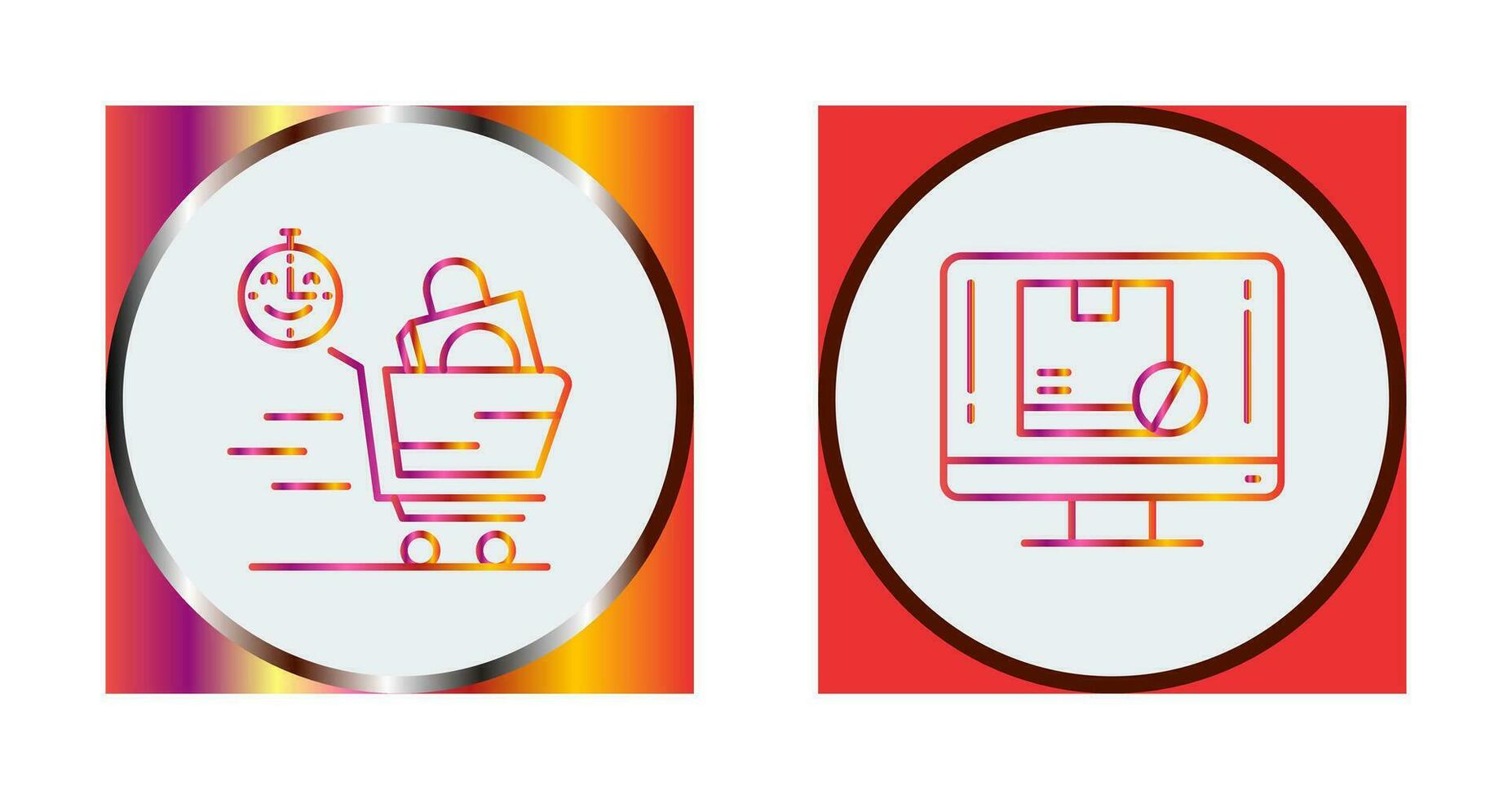 Happy Hour and Out of Stock Icon vector