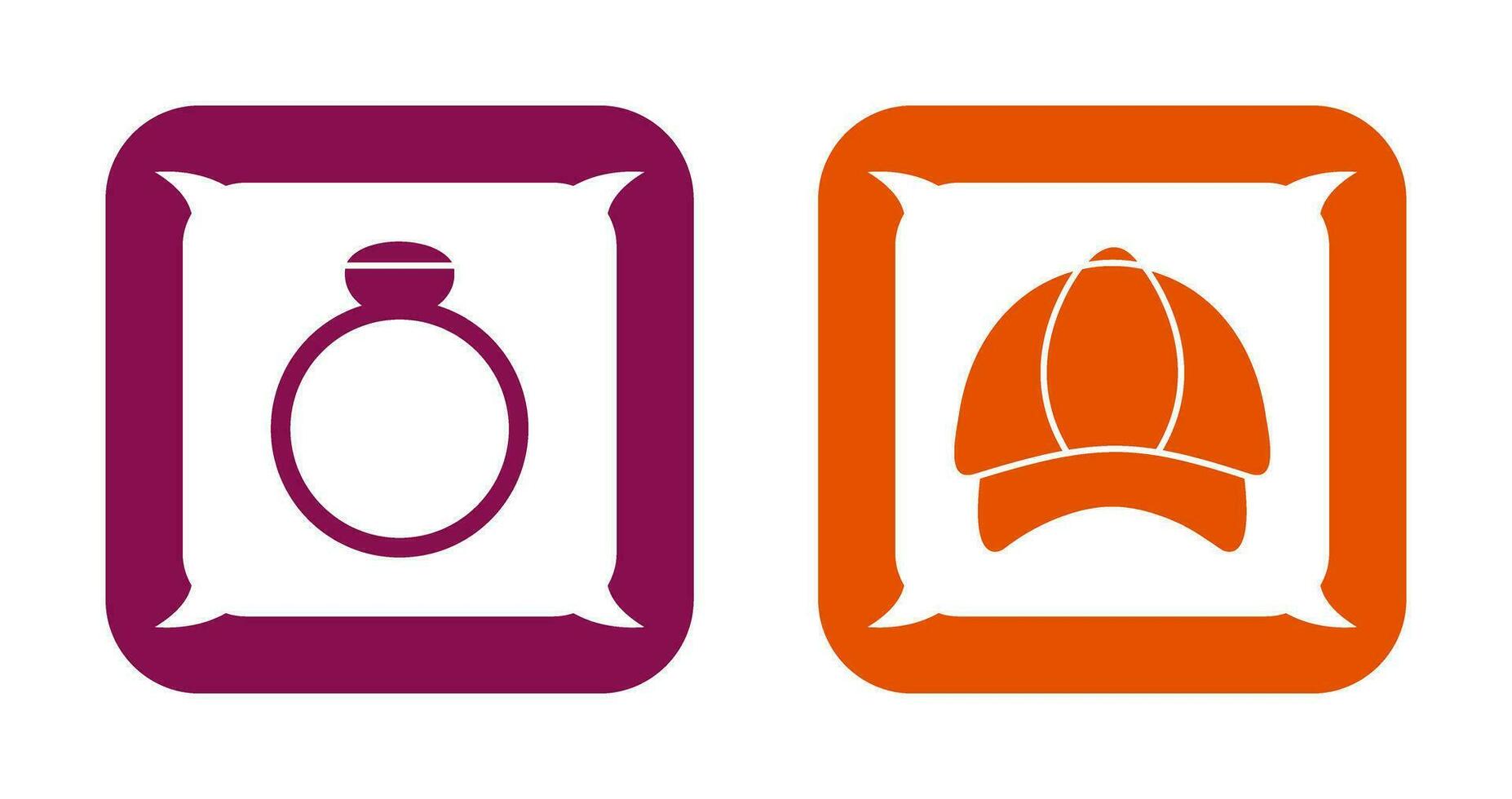 Ring and P Cap Icon vector