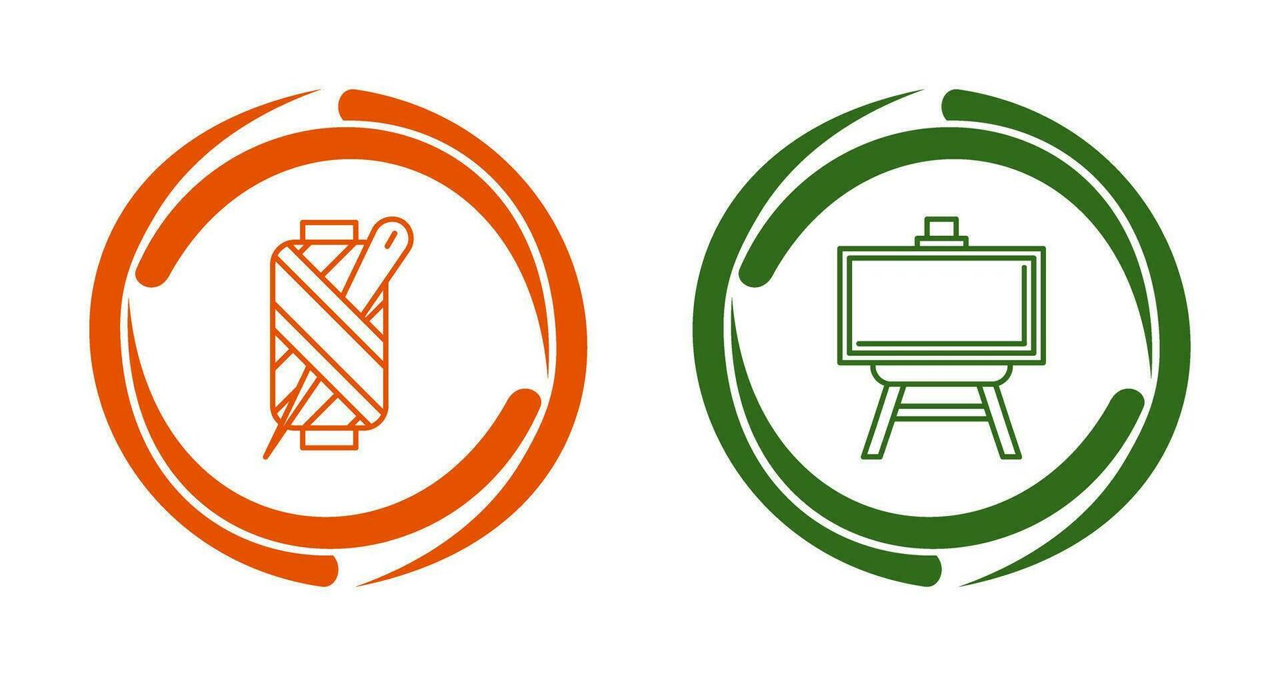Needle and Easel Icon vector