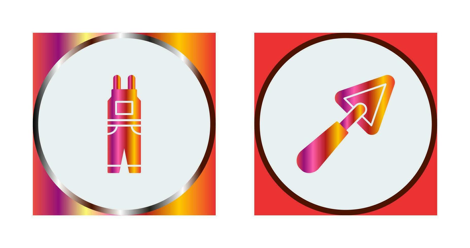 Jumpsuit and Trowel Icon vector