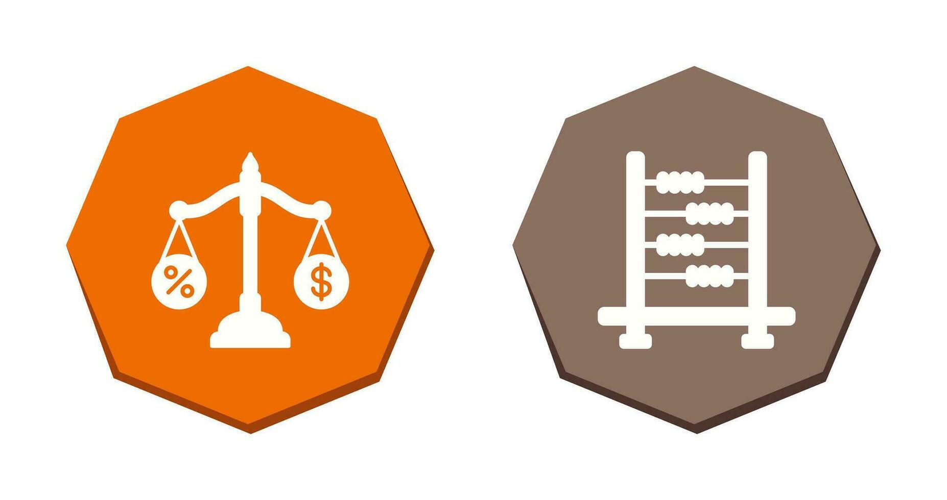 Scale and Abacus Icon vector