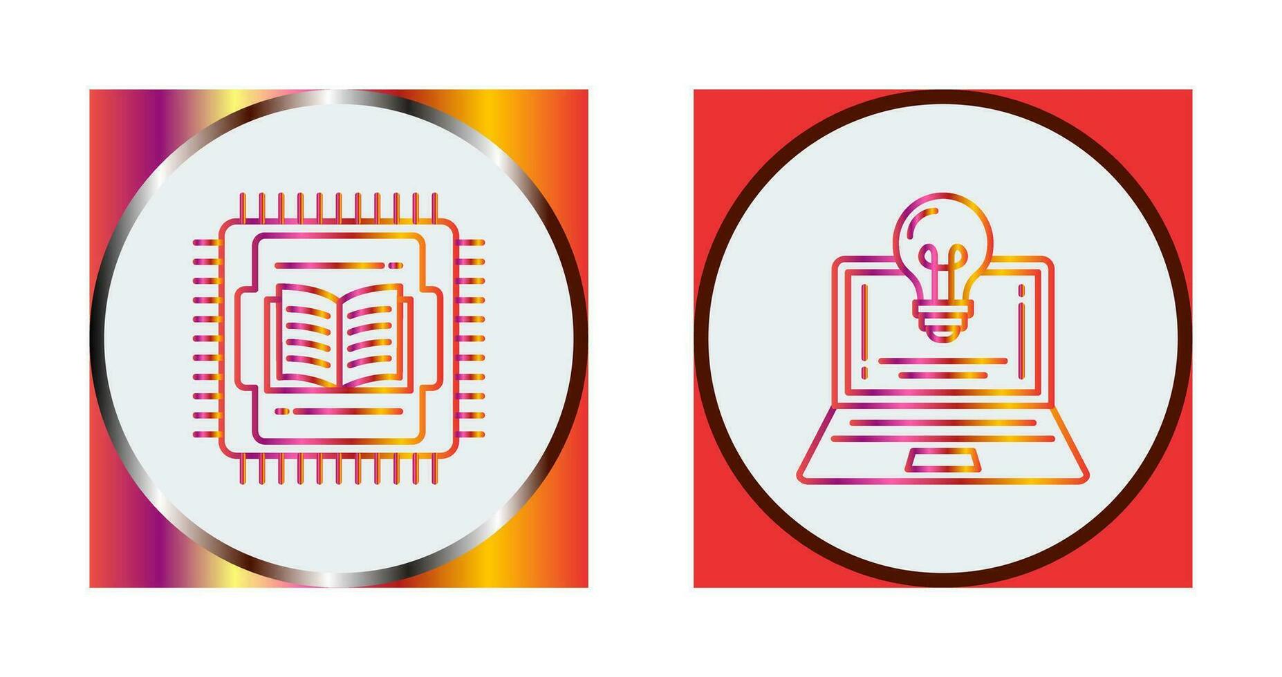 Cpu and Lamp Icon vector