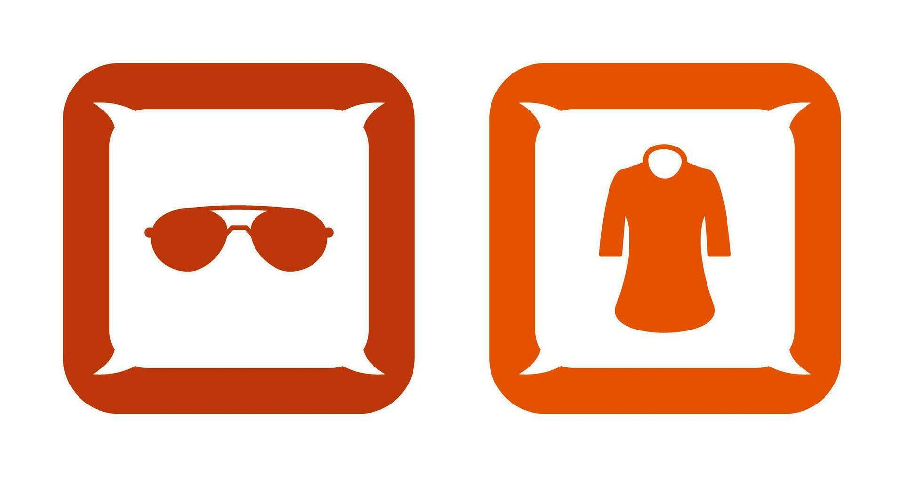 Ladies Shirt and Sunglasses Icon vector