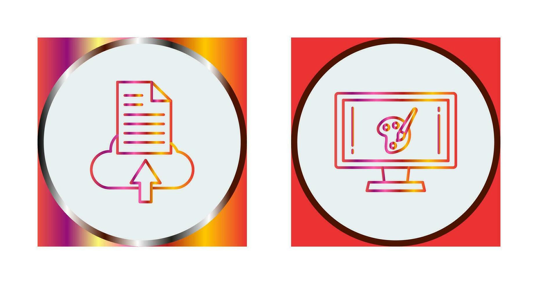 File Upload and Art Icon vector